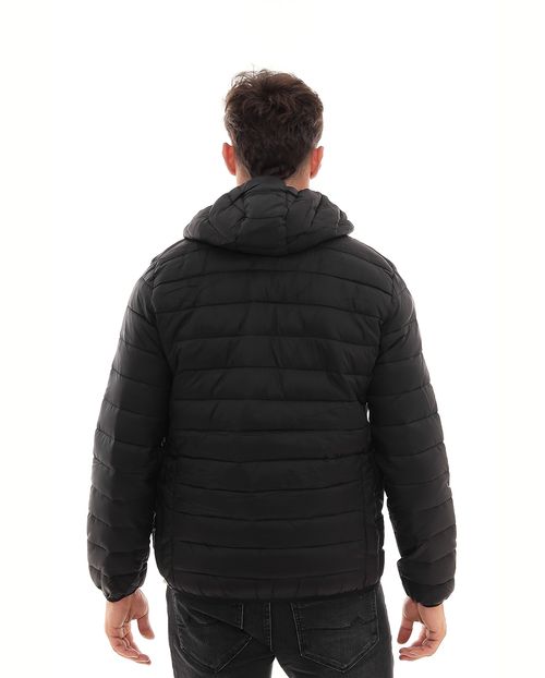 Jaqueta Masculina Puffer Capuz Removível 90551 Preto