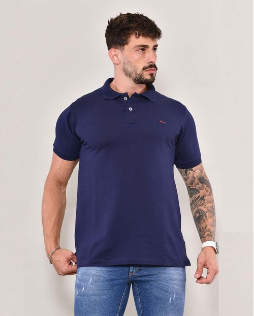 Camisa Masculina Polo Consciência 80049 Marinho/vermelho