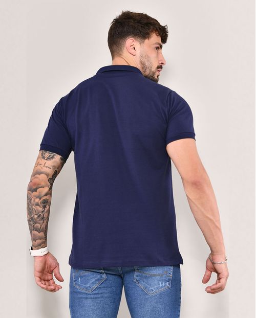 Camisa Masculina Polo Consciência 80049 Marinho/vermelho