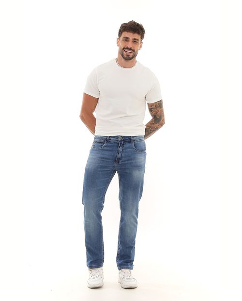 Calça Jeans Slim Fit Masculina Básica 23595 Média