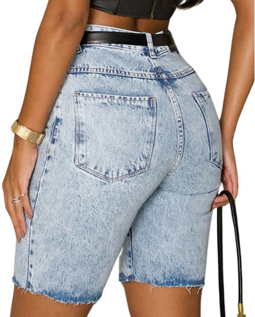 Bermuda Jeans Jorts Feminina Cintura Média  Básica 23624 Americano