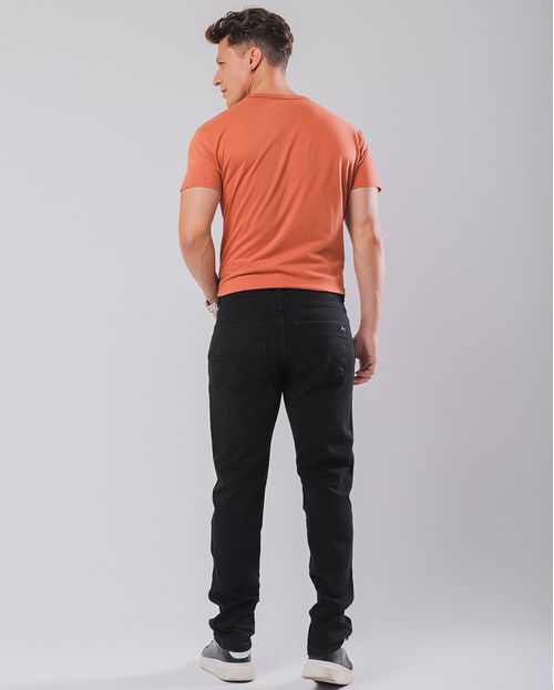 Calça Jeans Black Slim Fit Masculina Básica 23759 Preto