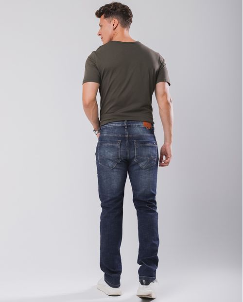 Calça Jeans Slim Fit Masculina Detalhes de Puídos 23785 Sujinha