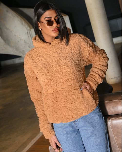 Canguru Teddy Feminino Pelo Carneiro Sintético 22703 Avela