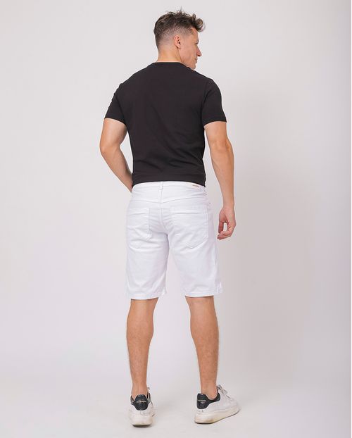 Bermuda Sarja Masculina com Elastano Básica 23382 Branco