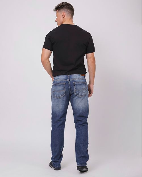 Calça Jeans Slim Fit Masculina Básica 23830 Médio/escuro