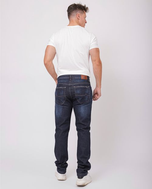 Calça Jeans Slim Fit Masculina Detalhes Puídos 23851 Amaciado