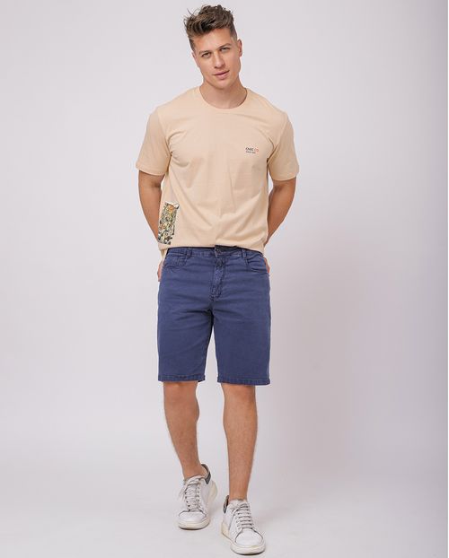 Bermuda Sarja Masculina Color 23542 Marinho
