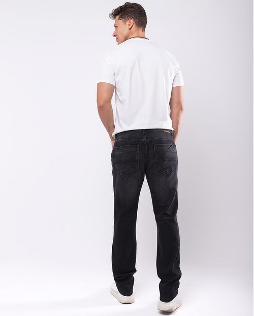 Calça Jeans Black Slim Fit Masculina Detalhe Bolso com Elastano 23937 Vintage