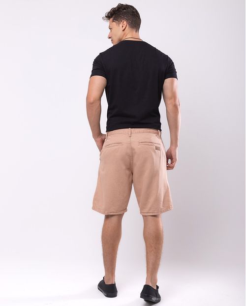 Bermuda Sarja Masculina Chino Básica 24184 Nude