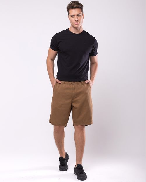 Bermuda Sarja Masculina Chino Básica 24184 Capuccino
