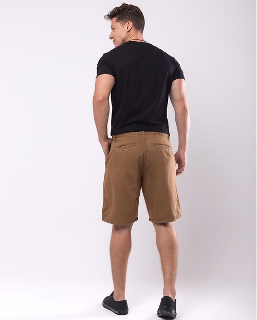 Bermuda Sarja Masculina Chino Básica 24184 Capuccino