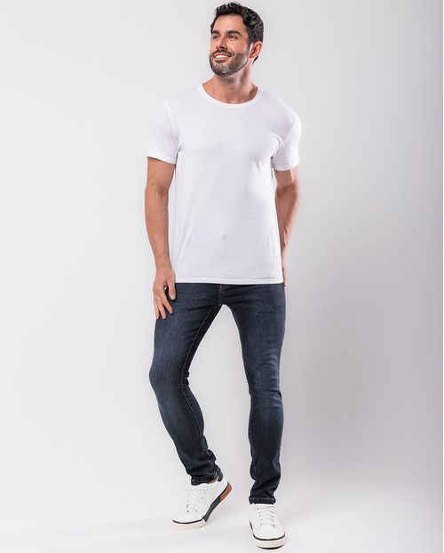 Calça Jeans Slim Fit Masculina Básica com Elastano 24179 Vintage