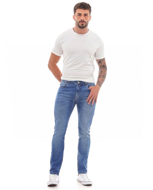 Calça Jeans Slim Fit Masculina Básica 23247 Média