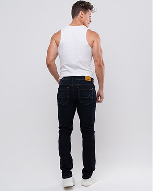 Calça Jeans Slim Fit Masculina Básica 24180 Preto