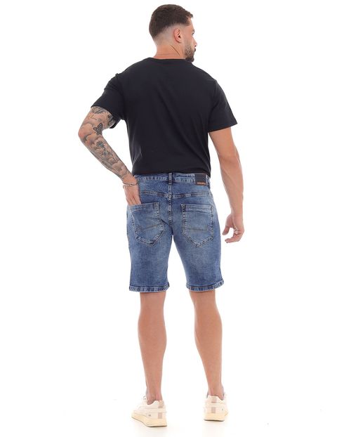Bermuda Jeans Slim Masculina com Elastano 23239 Média