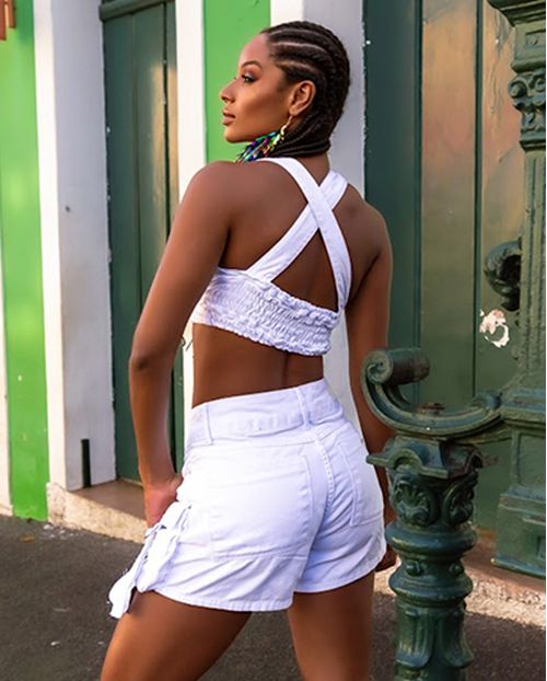 Top Sarja Feminino com Lastex Nas Costas 23353 Branco