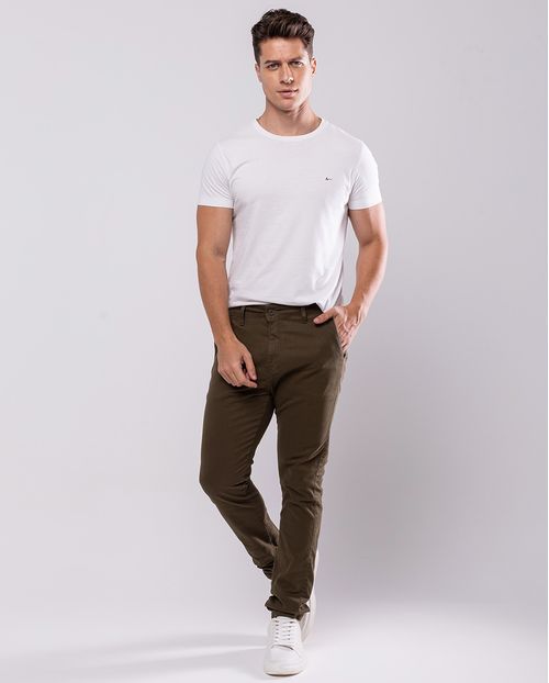 Calça Chino Masculina 11000 Verde-Militar