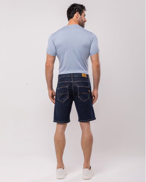 Bermuda Jeans Masculina com Detalhe No Bolso 24487 Amaciado