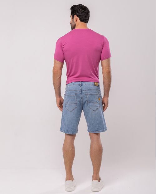 Bermuda Jeans Masculina Slim Fit 24359 Sky Claro