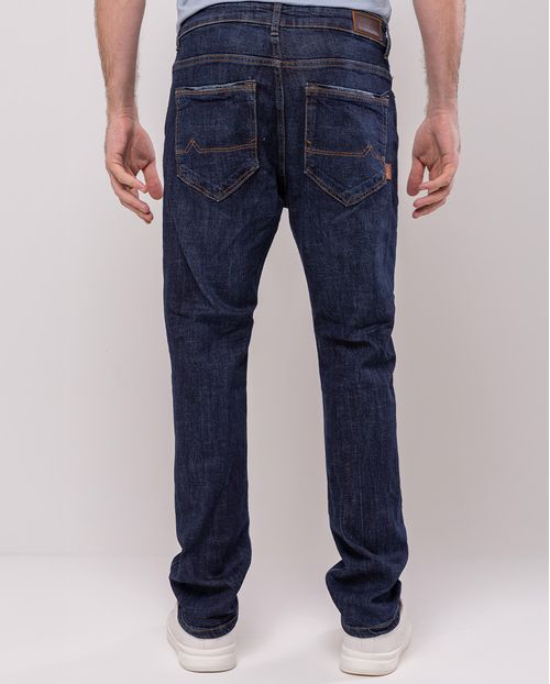 Calça Jeans Masculina Slim Fit 23203 Amaciado com Amassado