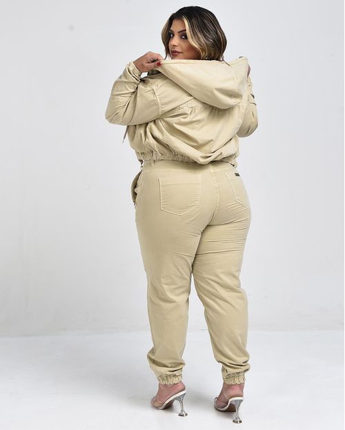 Conjunto Feminino Plus Size Bege 20740 Unica