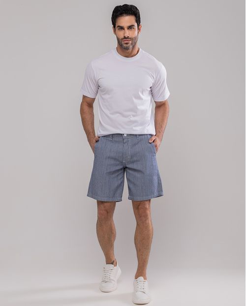 Bermuda Jeans Masculina Listrada Chino 11200 Listrado