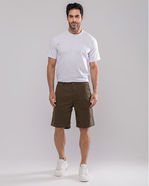 Bermuda Masculina Chino 11100 Verde-Militar