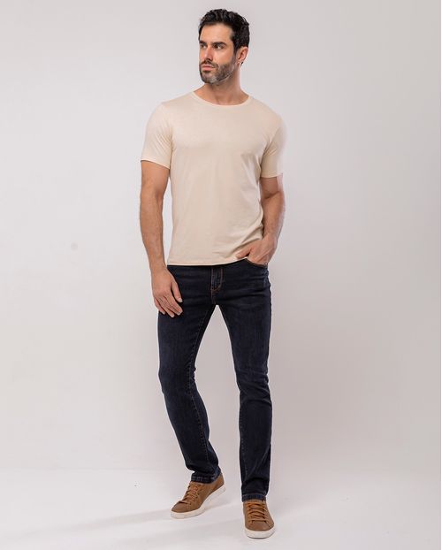 Calça Jeans Slim Fit Masculina 24181 Preto C/ Used