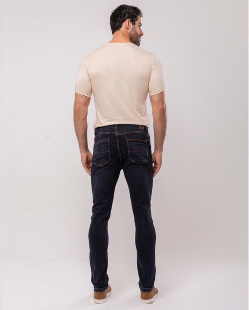 Calça Jeans Slim Fit Masculina 24181 Preto C/ Used