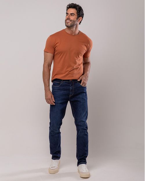 Calça Jeans Slim Fit Masculina 24624 Escura