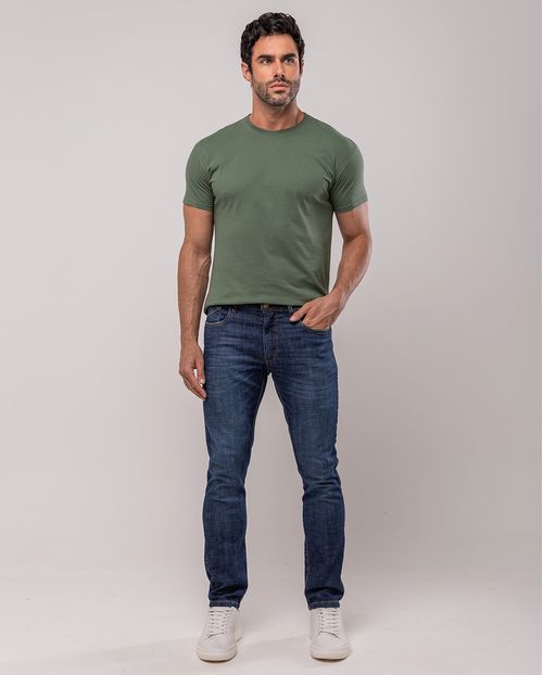 Calça Jeans Slim Fit Masculina 24640 Escura