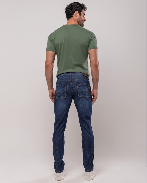 Calça Jeans Slim Fit Masculina 24640 Escura