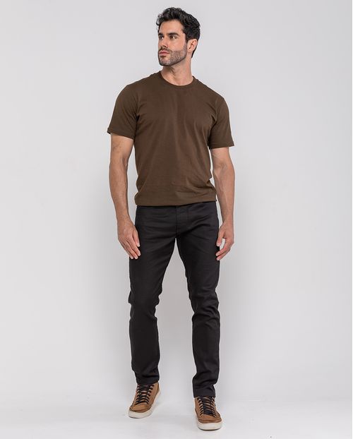Calça Sarja Slim Fit Masculina Básica 21571 Preto