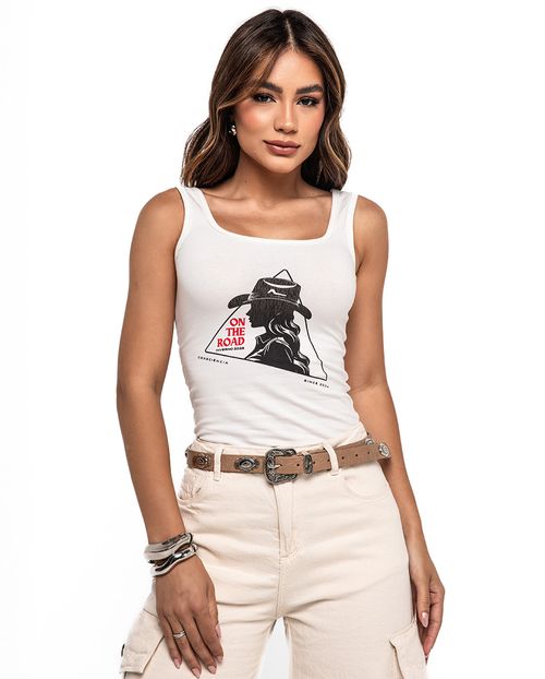 Regata Feminina Básica Consciência  90555 Off White