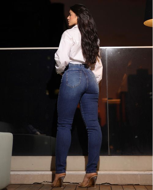 Calça Jeans Mom Feminina Cintura Alta 24728 Sky Escuro