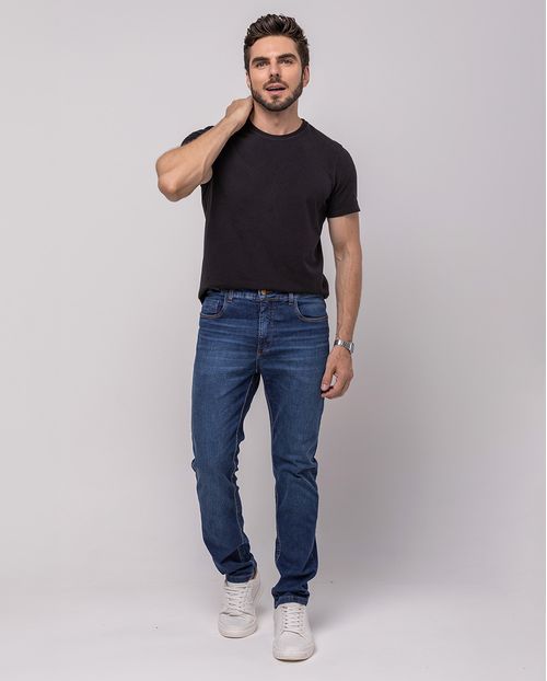 Calça Jeans Slim Fit Masculina 24625 Escura