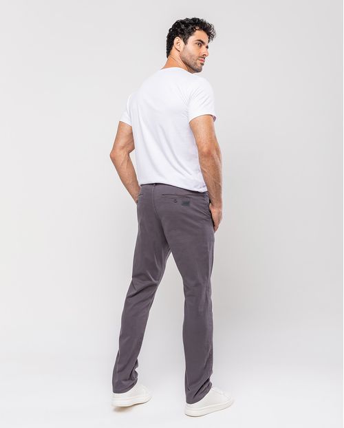 Calça Chino Masculina 11000 Cinza Chumbo