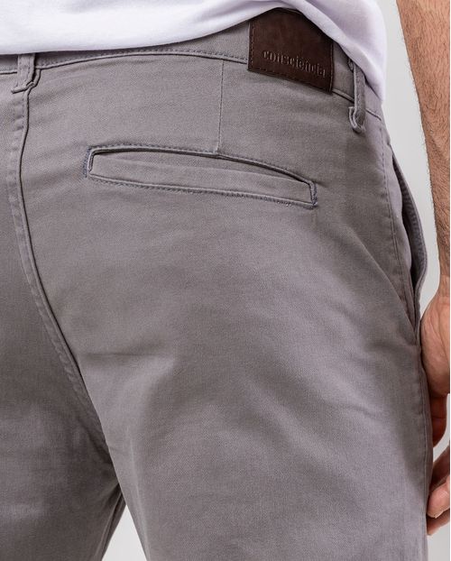 Calça Sarja Cargo Masculina Premium Cargo 24634 Cinza