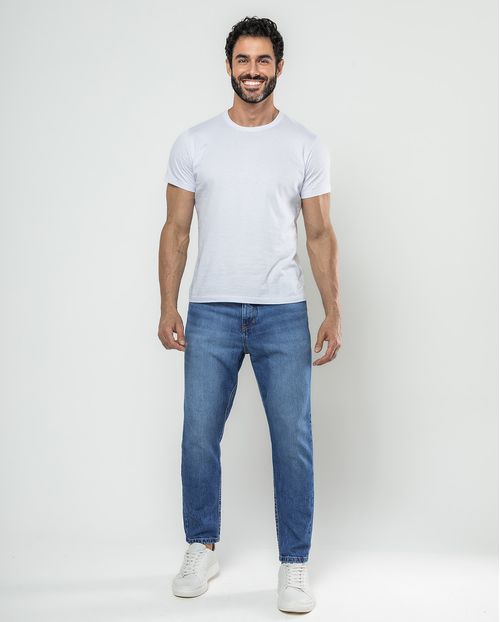 Calça Jeans Slim Fit Masculina Premium Cano Curto 24645 Sky