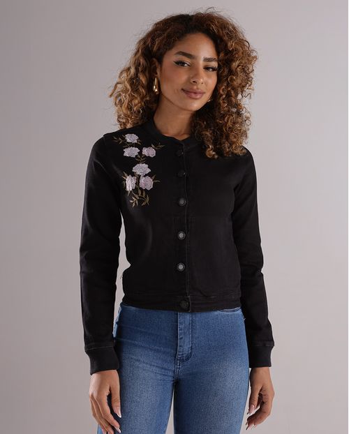 Jaqueta Bomber Feminina Bordada 13377 Unica