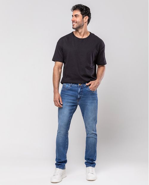 Calça Jeans Slim Fit Masculina 24716 Sky Escuro