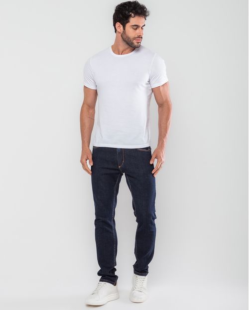 Calça Jeans Slim Fit Masculina 24756 Amaciado