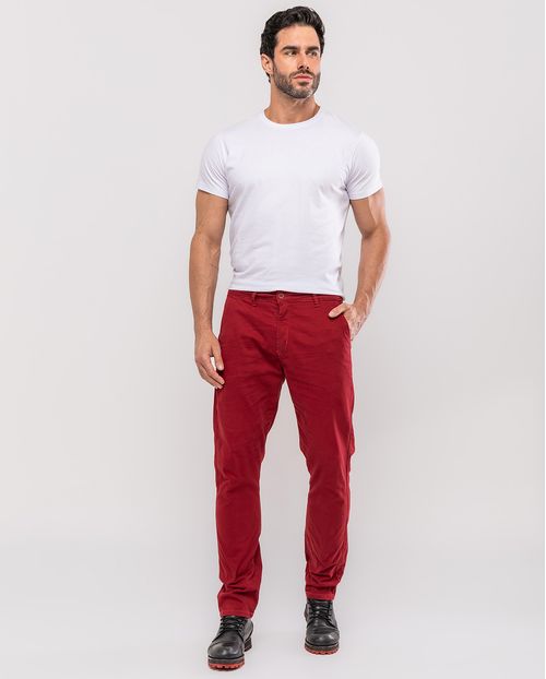 Calça Chino Masculina 11000 Vinho