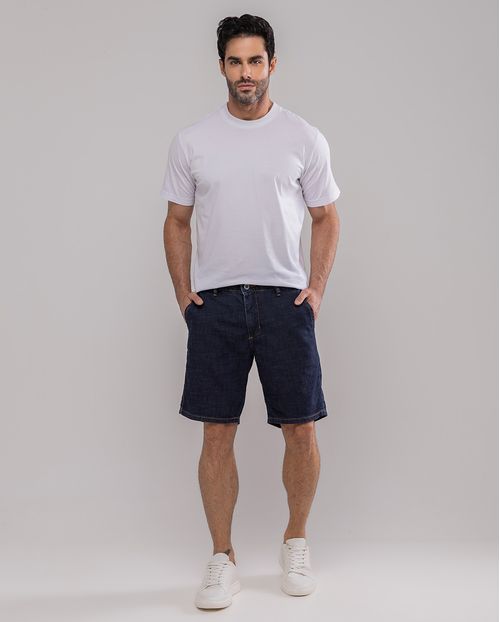 Bermuda Jeans Chino Masculina Básica 23723 Amaciado