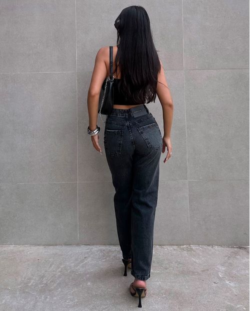 Calça Jeans Straight Fit Feminina 25196 Vintage