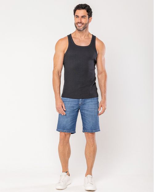 Bermuda Jeans Slim Fit Maculina 25095 Sky Escuro