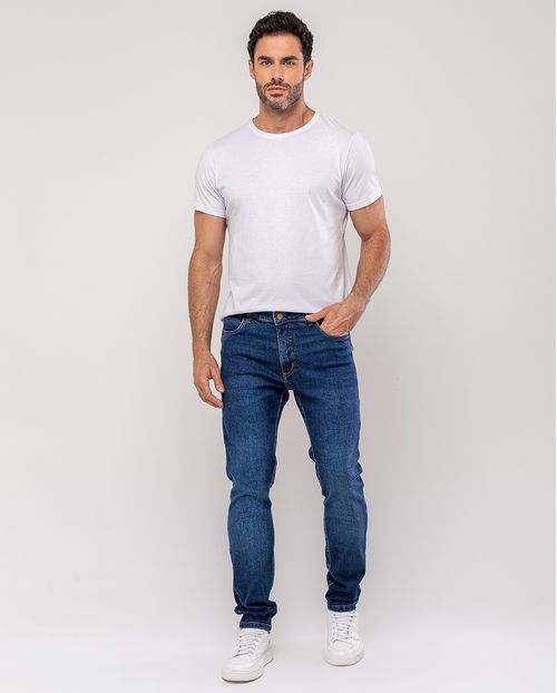 Calça Jeans Slim Fit Masculina 25158 Escura
