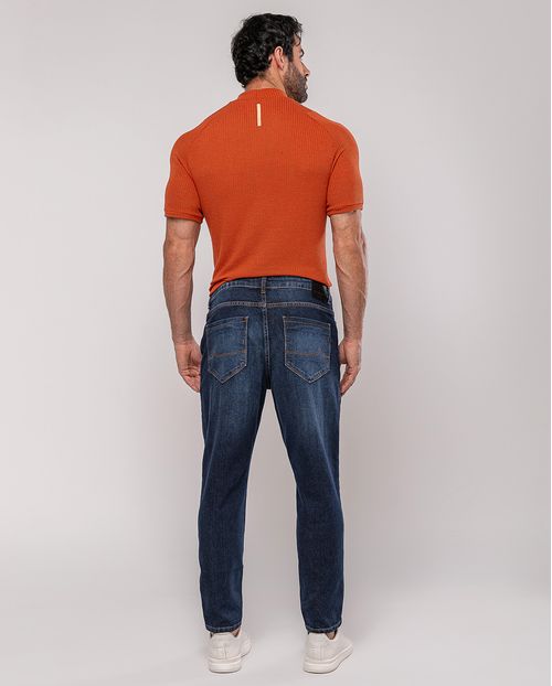 Calça Jeans Slim Fit Masculina Premium Cano Curto 24567 Amaciado com Used