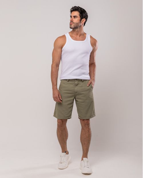 Bermuda Chino Masculina 11101 Verde Oliva